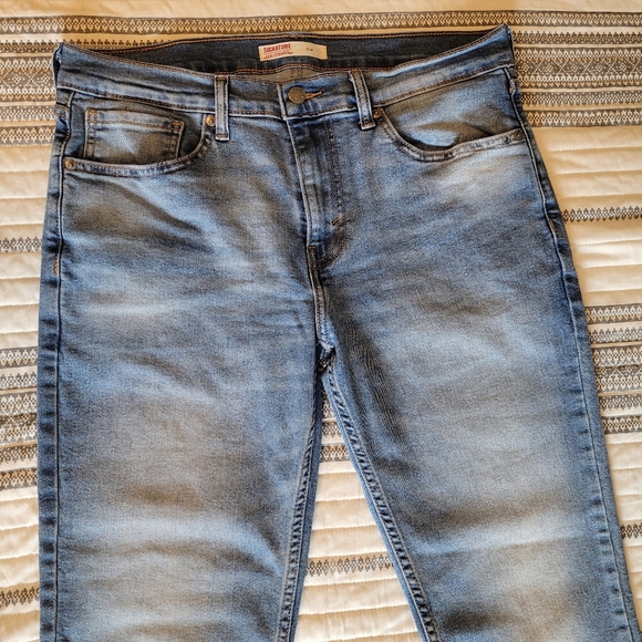 Levi's Signature Men's Slim Straight Jeans Size 33 - Picture 3 of 16